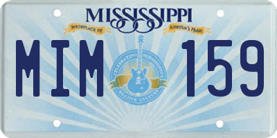 MS license plate MIM159