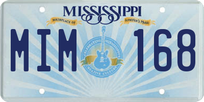 MS license plate MIM168