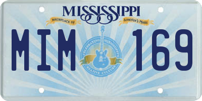 MS license plate MIM169