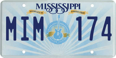 MS license plate MIM174