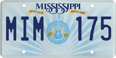MS license plate MIM175