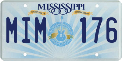 MS license plate MIM176