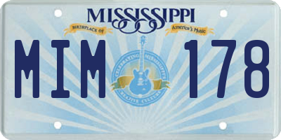 MS license plate MIM178