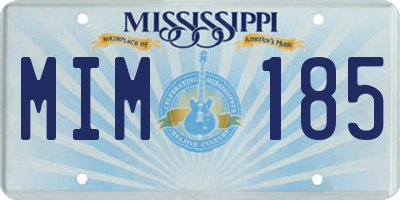 MS license plate MIM185