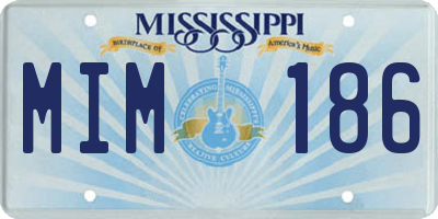 MS license plate MIM186
