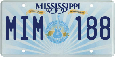MS license plate MIM188