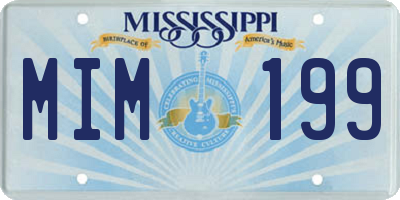 MS license plate MIM199