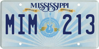 MS license plate MIM213