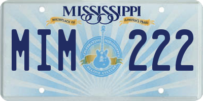 MS license plate MIM222
