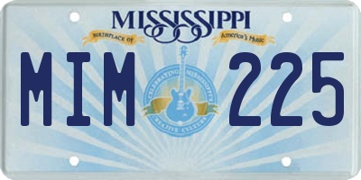 MS license plate MIM225