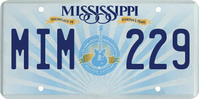 MS license plate MIM229