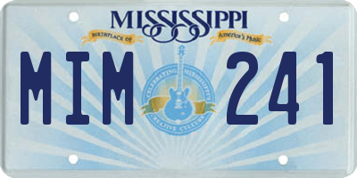 MS license plate MIM241