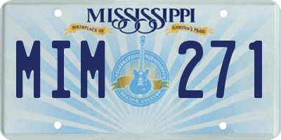 MS license plate MIM271