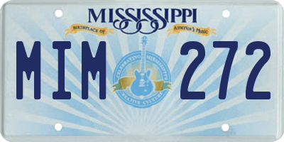 MS license plate MIM272