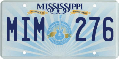 MS license plate MIM276