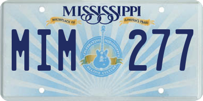 MS license plate MIM277