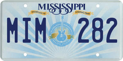 MS license plate MIM282