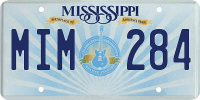 MS license plate MIM284