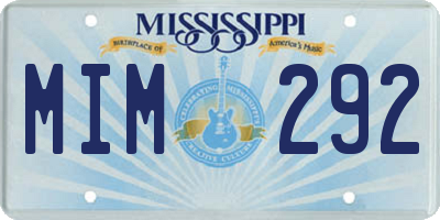 MS license plate MIM292