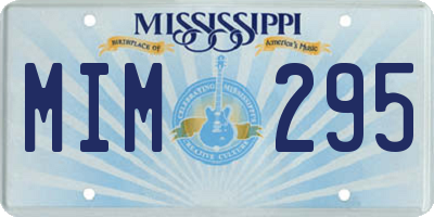 MS license plate MIM295