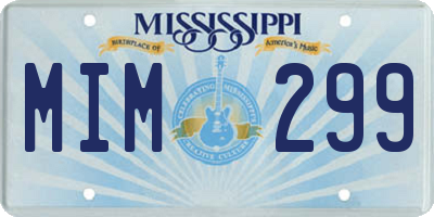 MS license plate MIM299