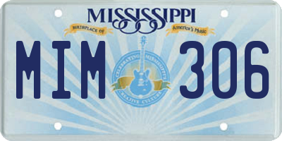MS license plate MIM306