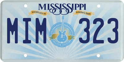 MS license plate MIM323