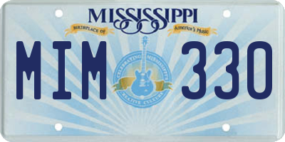 MS license plate MIM330