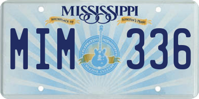 MS license plate MIM336