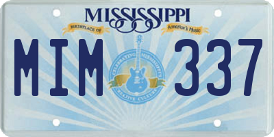 MS license plate MIM337