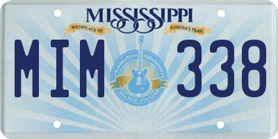 MS license plate MIM338