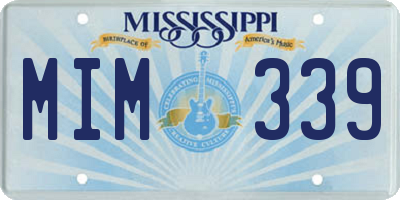 MS license plate MIM339