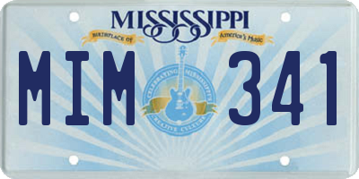 MS license plate MIM341