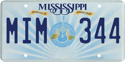 MS license plate MIM344