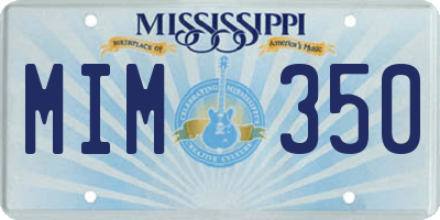 MS license plate MIM350