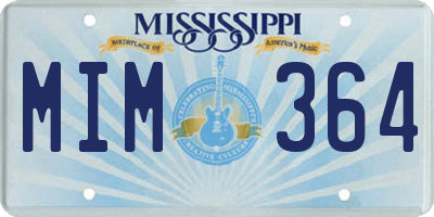 MS license plate MIM364