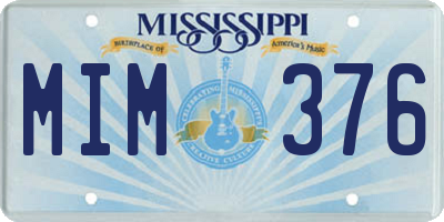 MS license plate MIM376