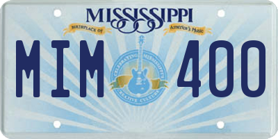 MS license plate MIM400