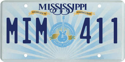 MS license plate MIM411