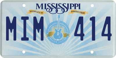 MS license plate MIM414