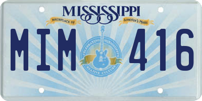 MS license plate MIM416