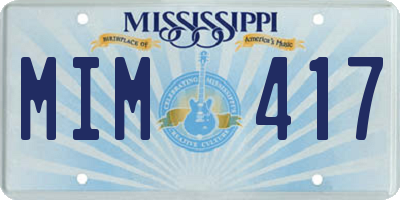 MS license plate MIM417