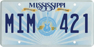 MS license plate MIM421