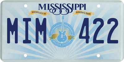 MS license plate MIM422