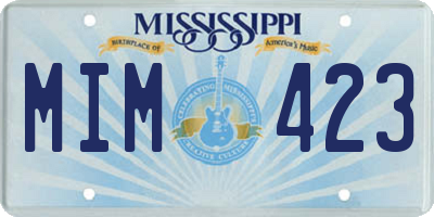 MS license plate MIM423