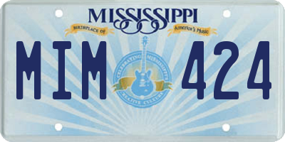 MS license plate MIM424
