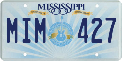 MS license plate MIM427