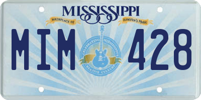 MS license plate MIM428