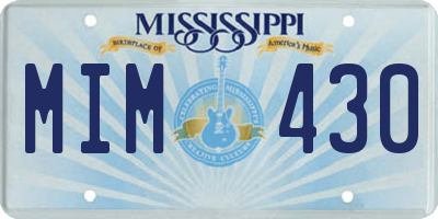 MS license plate MIM430