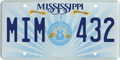 MS license plate MIM432